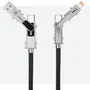 Nanocable Cable USB-C 2.0 27W con cabezales intercambiables (USB-C/USB-A a Lightning/USB-C) Negro/Gris 1m